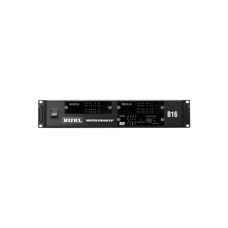Burl Audio B16-BMB4-Soundgrid MOTHERSHIP 3, BAD16 con 16 entradas, BDA16 con 16 salidas