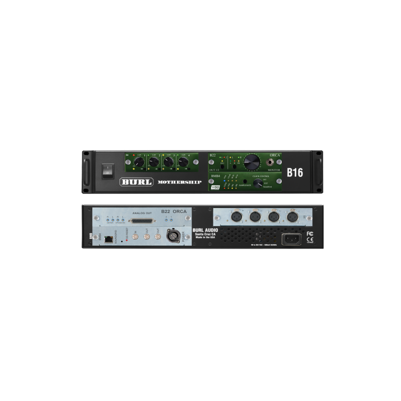 BURL AUDIO Mothership 3 - B16 BMB4 (Waves Soundgrid) - B4 (4 Preamp o Línea Mastering Grade AD) - B22 Control monitoreo y DAC Ma