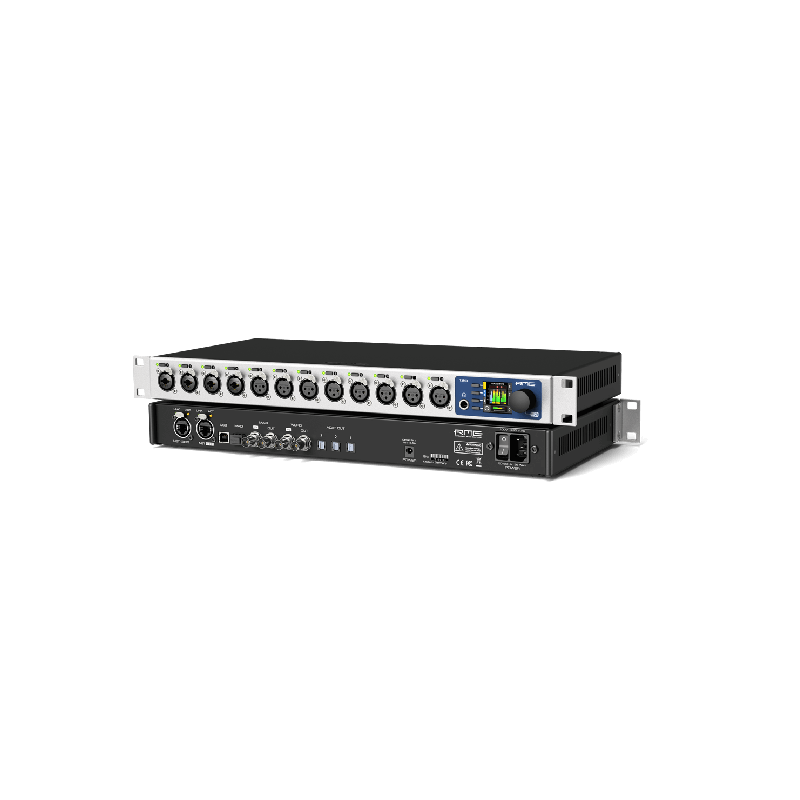RME 12Mic-D  Preamplificador de micrófono controlado digitalmente de 12 canales con Dante, ADAT y MADI