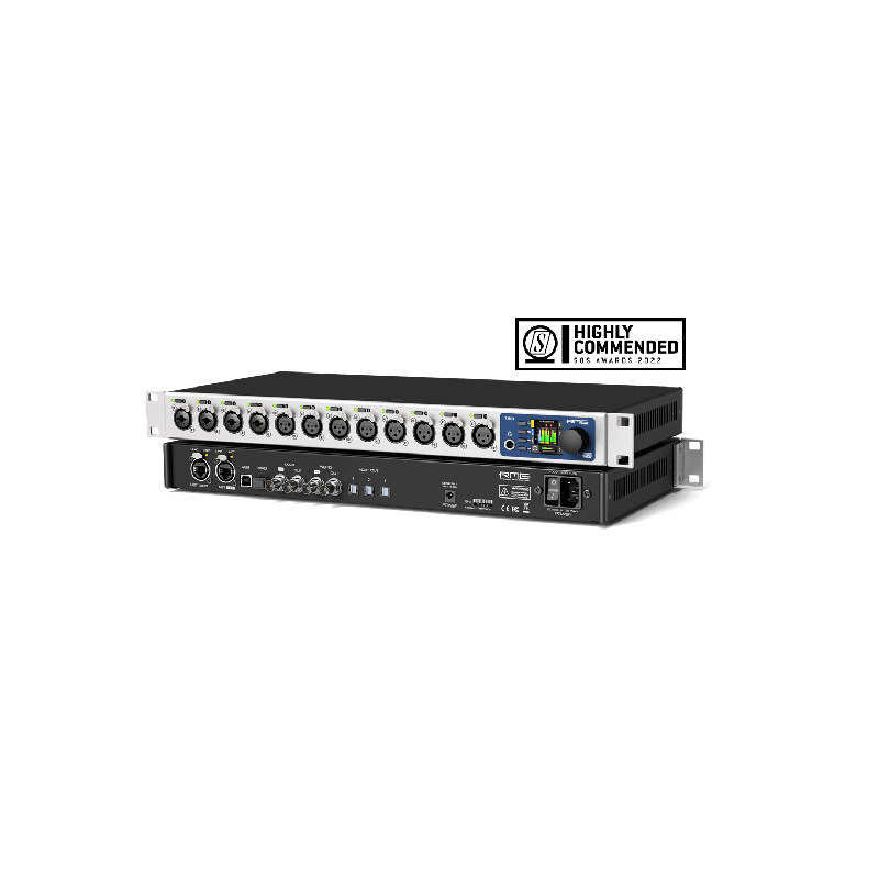 RME 12 Mic 12-Channel, digitally controlled High-End Mic Preamp with integrated MADI and AVB, 19" 1RU