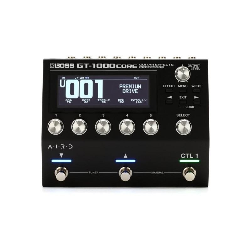GT-1000CORE Procesador de efectos con tecnología AIRD, 24 bloques simultáneos de FX y potencia del DSP de la GT-1000 en un único