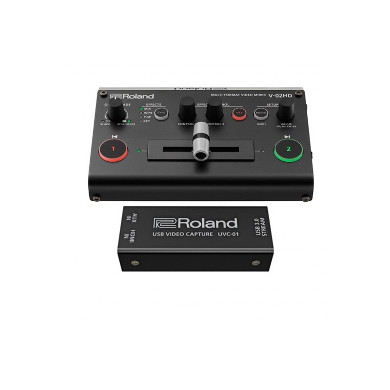 V-02HD STR Kit que incluye la Video Switcher V-02HD + Capturadora de video para Streaming por ROLAND