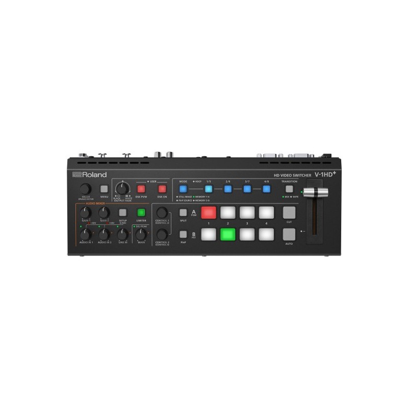 V-1HD+ Video Switcher de 4 entradas y 2 salidas con mixer de audio y optimizaciones de control por ROLAND
