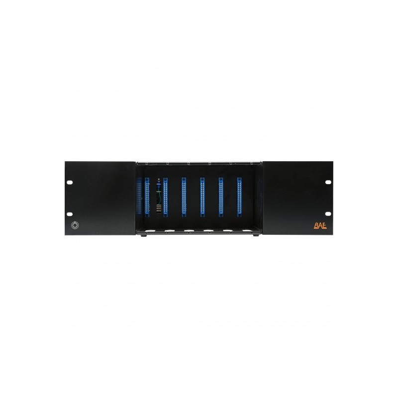 6 space 500 series lunchbox rack w/power supply 48v