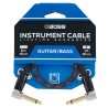 BIC-1AA Cable de instrumento (patch/parcheo) Boss serie GOLD longitud 1 ft / 0.3m plug's angulo recto 6.3mm chapa de oro 24k c/r