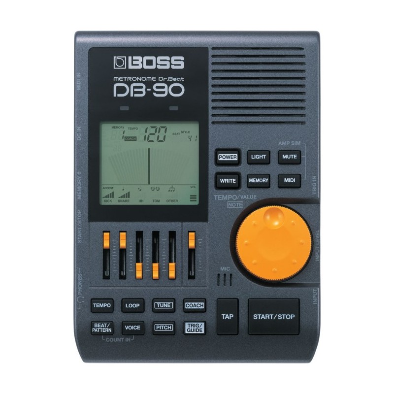 DB-90 Metrónomo "Dr. Beat" Boss con patrones y ritmos de bateria, entrada MIDI y memoria por BOSS