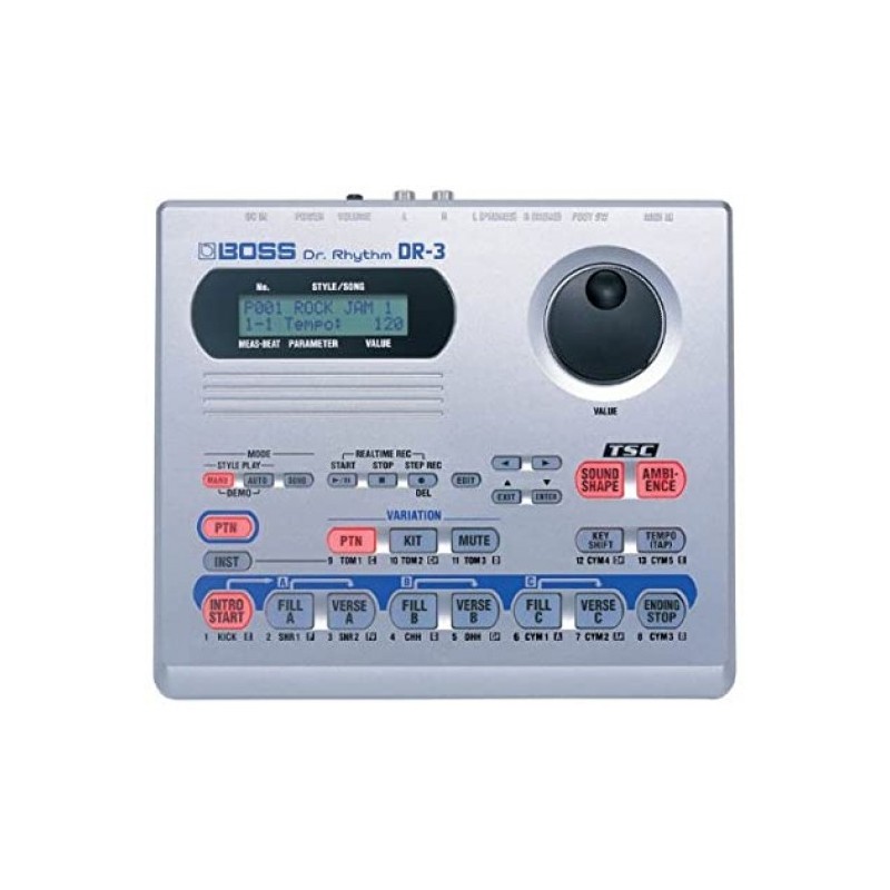 DR-3 Cámara de Ritmos "Dr Rhythm" Boss con pads sensibles a la velocidad por BOSS