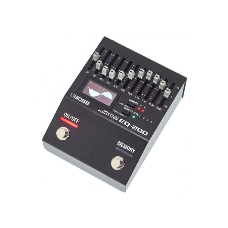EQ-200 Pedal compacto Ecualizador Gráfico de 10 bandas, pantalla y 4 canales de memoria por BOSS