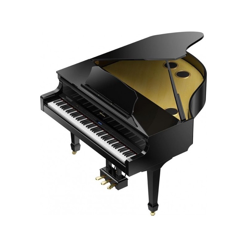 GP-609-PE Gran Piano Digital Clásico 1.5 m de largo c/bluetooth imitacion marfil color negro por ROLAND