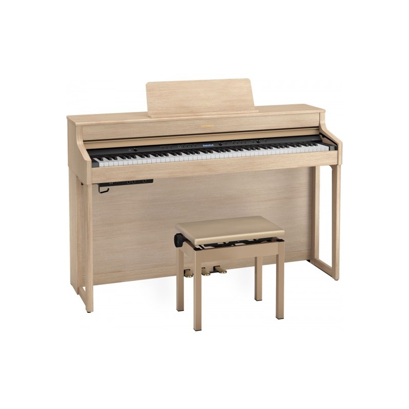HP702-LA Piano electrónico con gabinete 2x4" 14 Watts C/U, Bluetooth (audio y MIDI), 324 tonos, color LIGHT OAK. (BASE APARTE) p