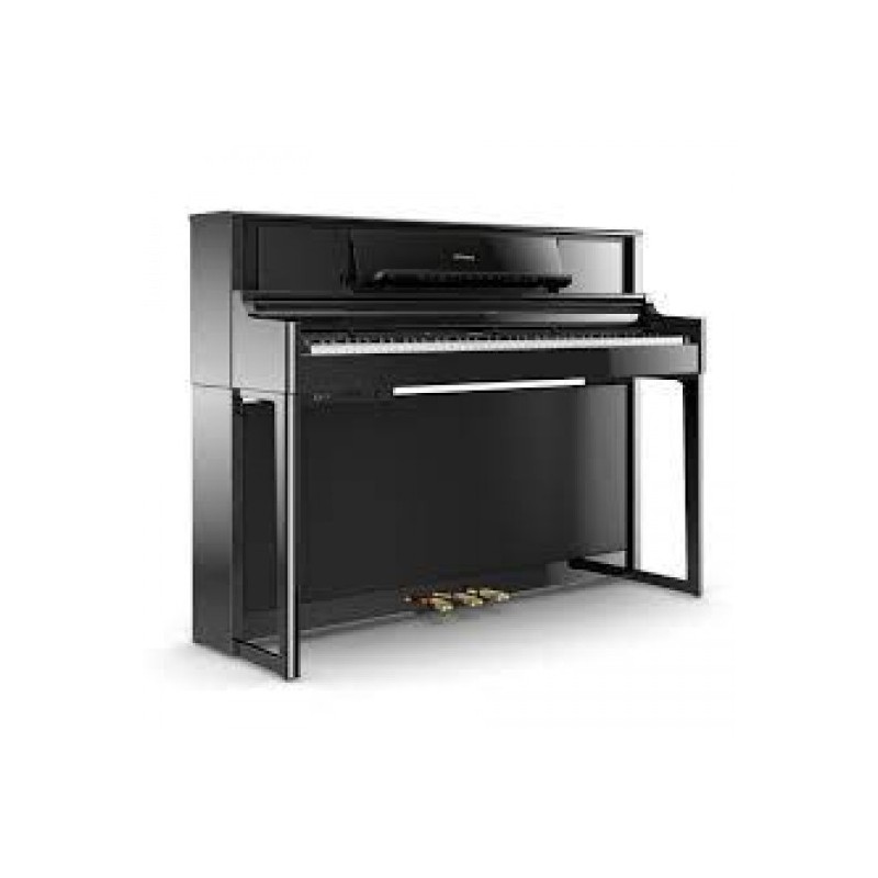 LX705-PE Piano electrónico con gabinete 2x5" 25 Watts + 2x2" 5 Watts, Bluetooth (audio y MIDI), 324 tonos, color POLISHED EBONY.