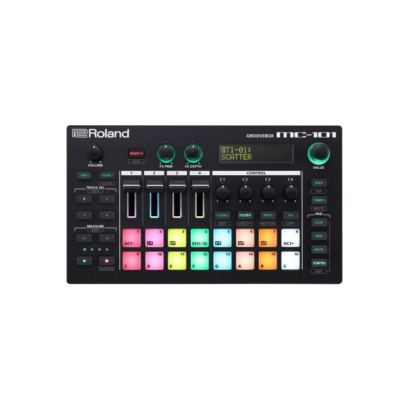 MC-101 GROOVEBOX, incluye caja de ritmos, secuenciador y efectos de alta calidad, versión compacta de 4 pistas. por ROLAND