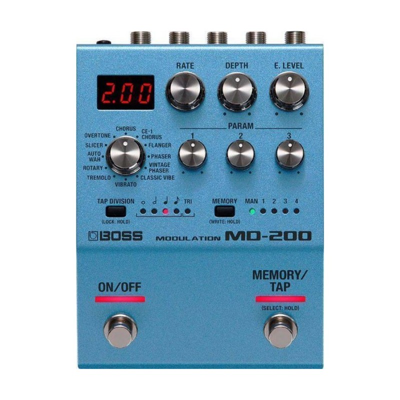 MD-200 Pedal compacto Modulation, varios efectos con 12 modos y controles para cada efecto por BOSS