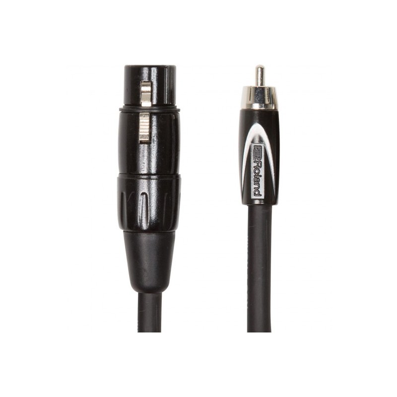 RCC-10-RCXF Cable Roland serie Black (cable interconexción) conector XLR hembra - conector RCA 3mts. por ROLAND