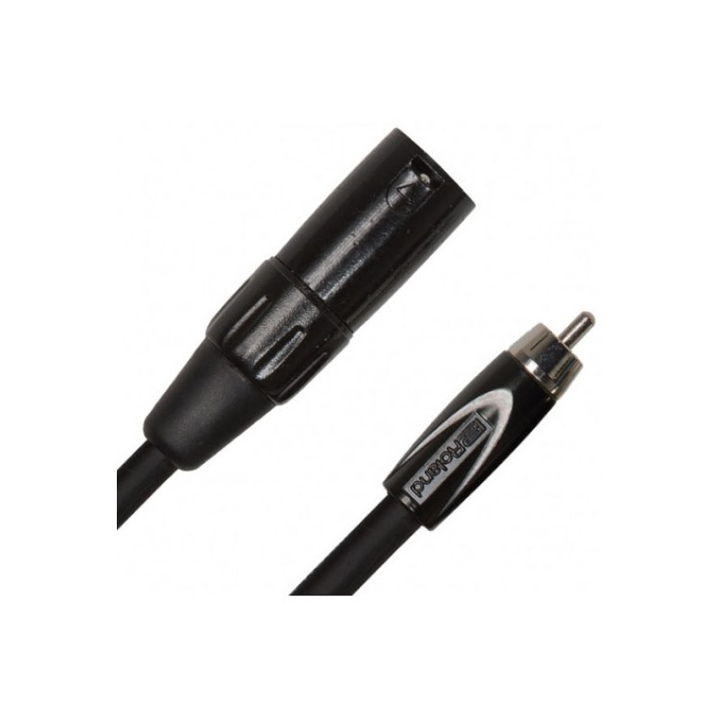 RCC-10-RCXM Cable Roland serie Black (cable interconexción) conector XLR macho - conector RCA 3mts. por ROLAND