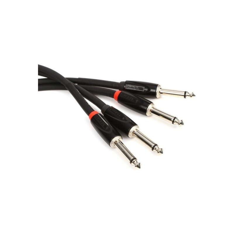 RCC-15-2814 Cable Roland serie Black (cable doble) conector TR - TR plug 6.3mm  4.5 mts. por ROLAND