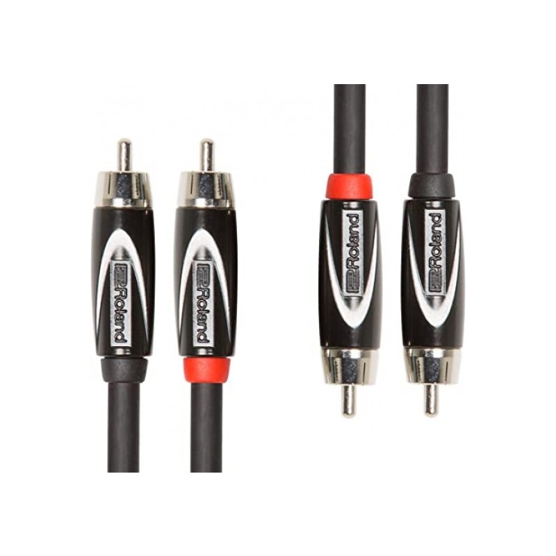 RCC-15-2R2R Cable Roland serie Black (cable doble) conectores RCA 4.5 mts. por ROLAND