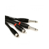 RCC-5-2R28 Cable Roland serie Black (cable doble) 2 coneectores TR plug 6.3mm - 2 conectores RCA 1.5 mts. por ROLAND