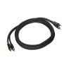 RCC-5-2R2R Cable Roland serie Black (cable doble) conectores RCA 1.5 mts. por ROLAND